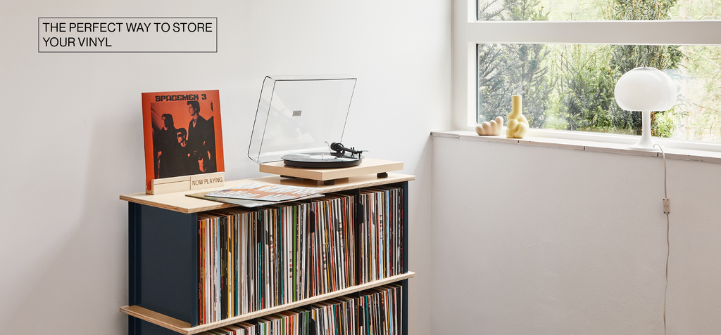 For The Record | Vinyl Storage | Medium - Indigo Blue