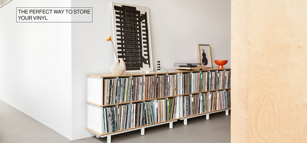 For The Record | Vinyl Storage | Large - Traffic White