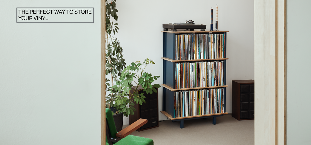 For The Record | Vinyl Storage | Small - Indigo White