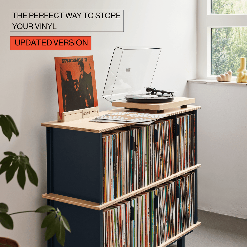 Vinyl Record Storage Industrial Record Cabinet | Rustic Solid Wooden