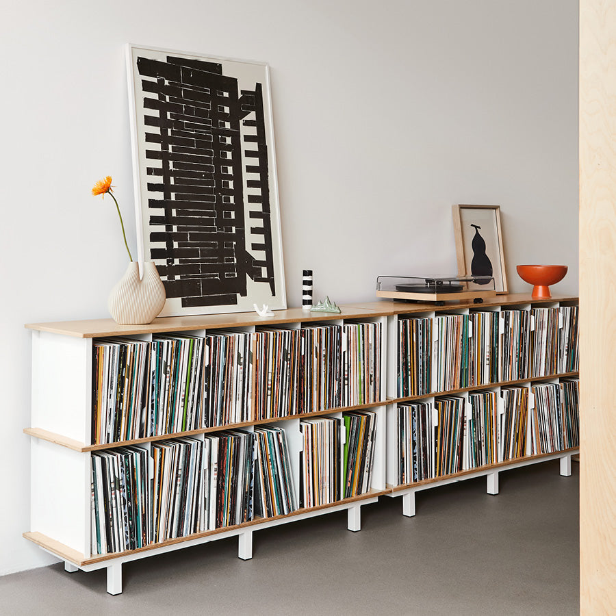 FTR Vinyl Storage | Base | Large - Traffic White - For the record vinyl storage